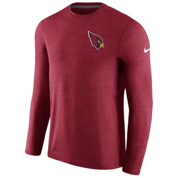 Men's Arizona Cardinals Nike Cardinal Coaches Long Sleeve Performance T-Shirt,We sell and wholesale Men's Arizona Cardinals Nike Cardinal Coaches Long Sleeve Performance T-Shirt on line form chian!